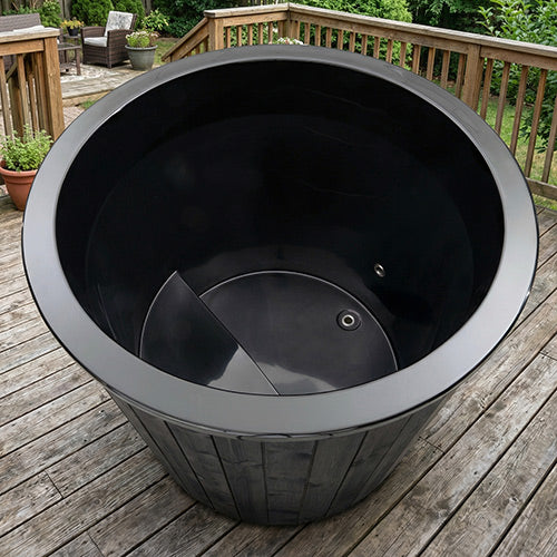 SaunaLife Model S1BC Package – 1-Person Hot & Cold Immersion Tub with Chiller/Heater (Black)