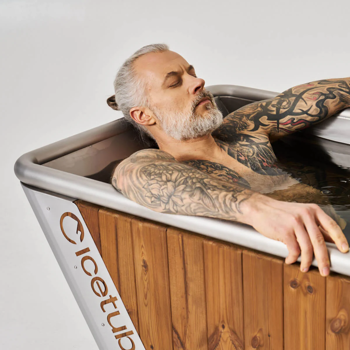 Icetubs IceBath Hot & Cold Plunge Tub: Thermowood & Stainless Steel (1-Person)