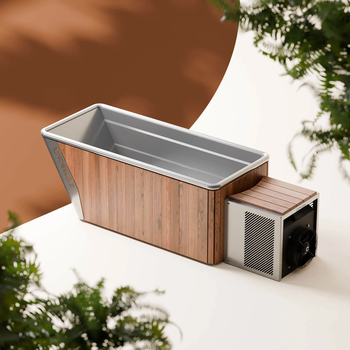 Icetubs IceBath Hot & Cold Plunge Tub: Thermowood & Stainless Steel (1-Person)