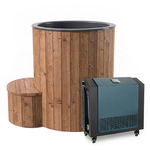 SaunaLife Model S1NC Package – 1-Person Hot & Cold Immersion Tub with Chiller/Heater (Natural)