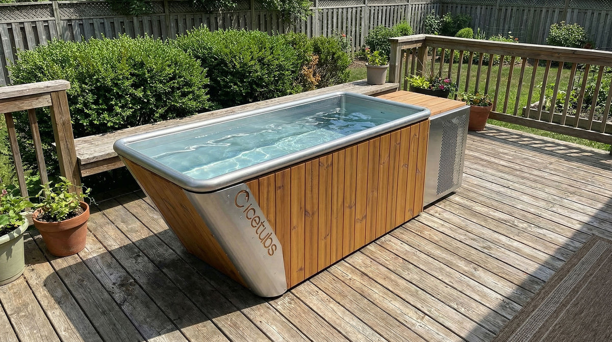 Icetubs IceBath Hot & Cold Plunge Tub: Thermowood & Stainless Steel (1-Person)