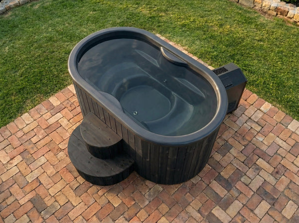SaunaLife Model S2BC Package – 2-Person Hot & Cold Immersion Tub with Chiller/Heater (Black)
